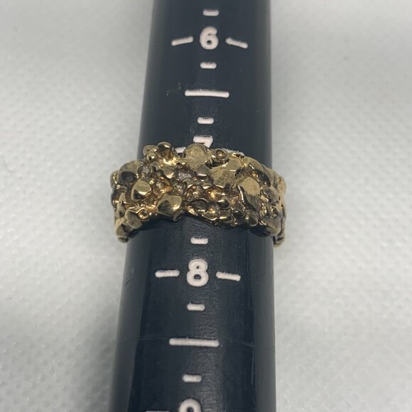 Vintage Salesman Sample Men's Lot of 4  ELECTRO PLATED Rings UNMARKED(7.25) - Picture 5 of 7